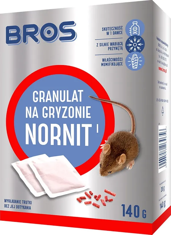 Nornit Granulat Na Gryzonie 140g BROS
