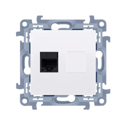 SIMON 10 Gniazdo Komputera RJ45 Pojedyńcze Kat 5E - Białe