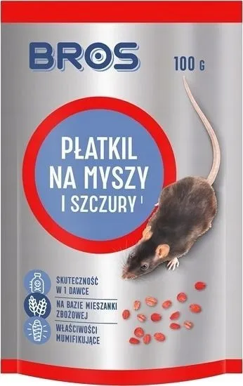 Płatkil Na Myszy I Szczury 100g BROS