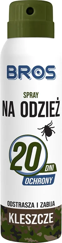 Odstrasza I Zabija Kleszcze 120/90ML - Spray Na Odzież BROS