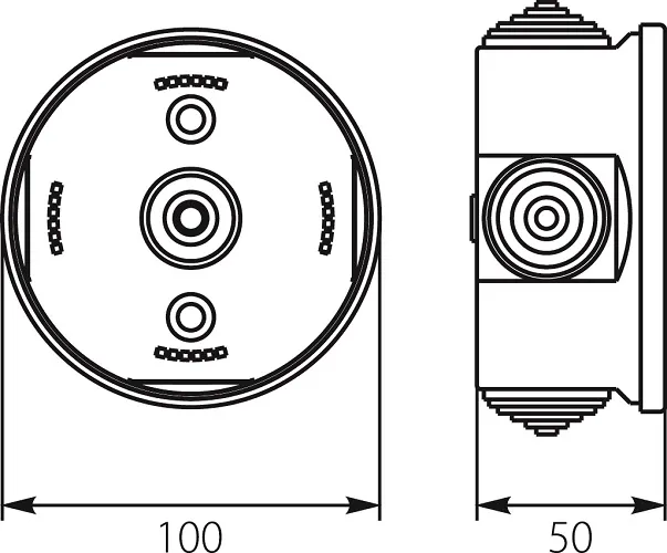 Puszka Hermetyczna Natynkowa 100mm IP44 PO-100 - Szara