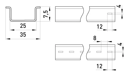 Szyna DIN Standard Rail 101 1m ENEXT