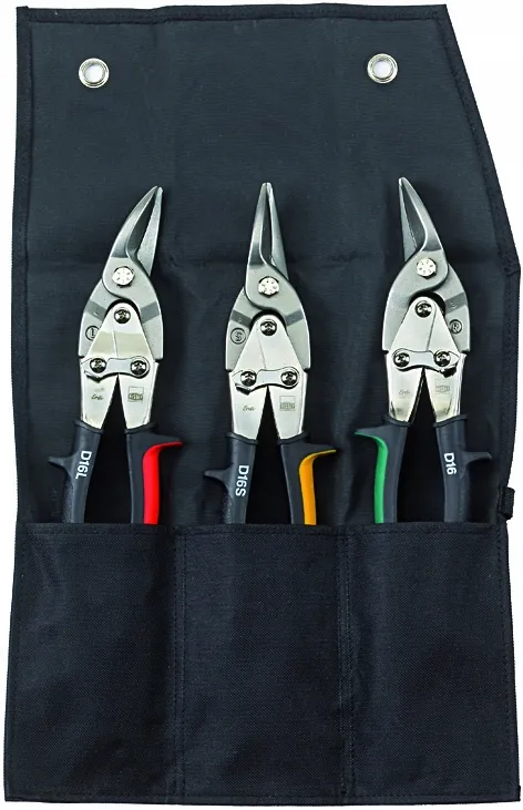 Zestaw Nożyc Kształtowych Do Blachy, 3 szt. Etui BESSEY