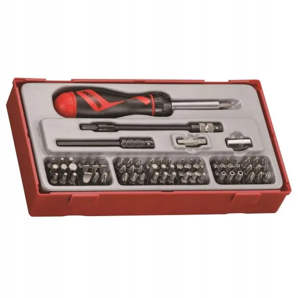 Zestaw Grotów Wkrętakowych Wymiennych Ttmd, 74 Elemeny TENG TOOLS
