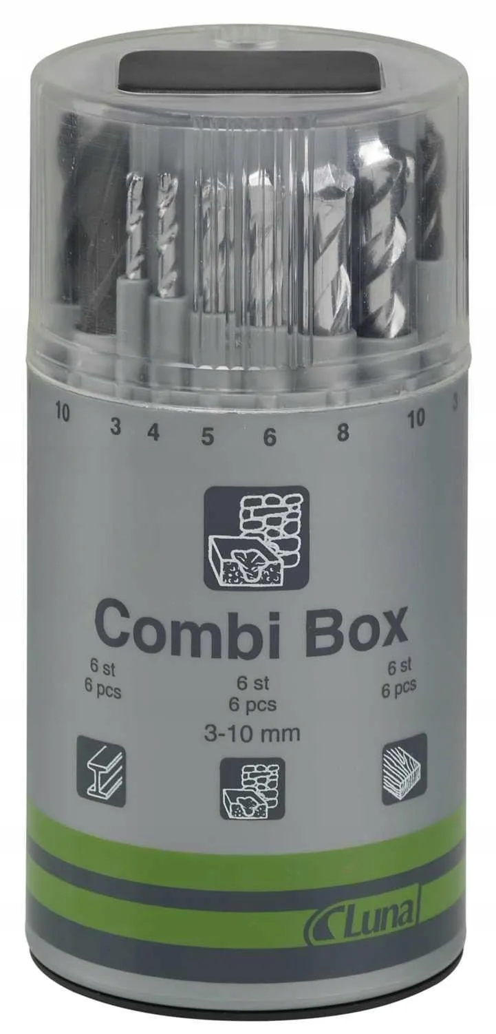 Zestaw Wierteł Combi Box 3-10MM. LUNA