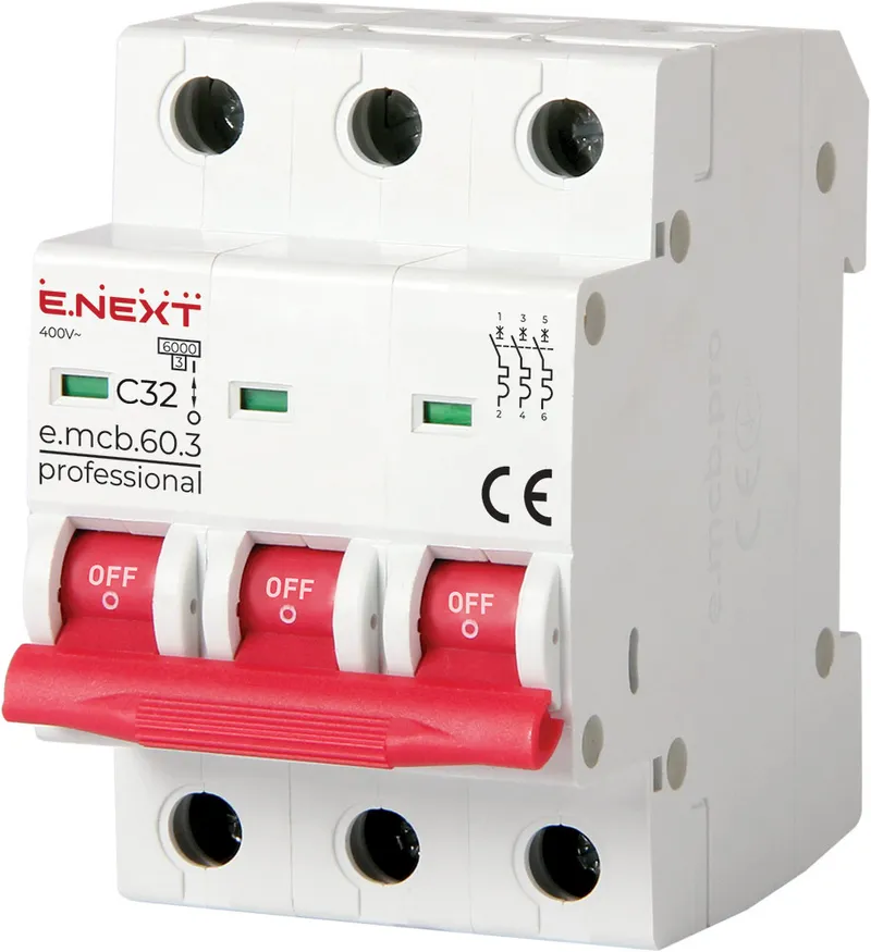 Wyłącznik Nadprądowy MCB.PRO60 3P C32A 6KA ENEXT