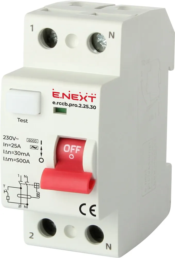 Wyłącznik Różnicowoprądowy Rccb.pro 2P 25A 30MA ENEXT