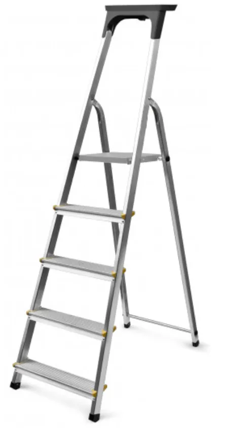 Drabina Aluminiowa Wolnostojąca Easy 145cm 3 Stopnie+podest BRAKET