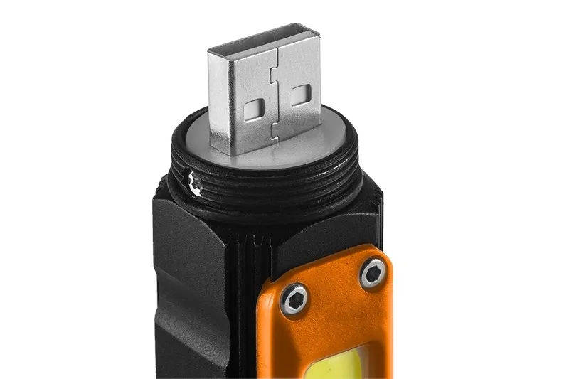 Latarka Akumulatorawa USB 300 Lm 2 w 1 Cree Xpe + Cob LED NEO