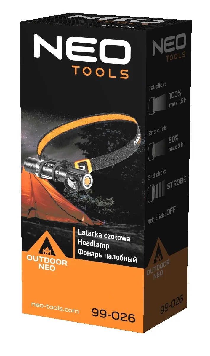 Latarka Czołowa Akumulatorowa USB 800 Lm Cree XML-T6 LED NEO