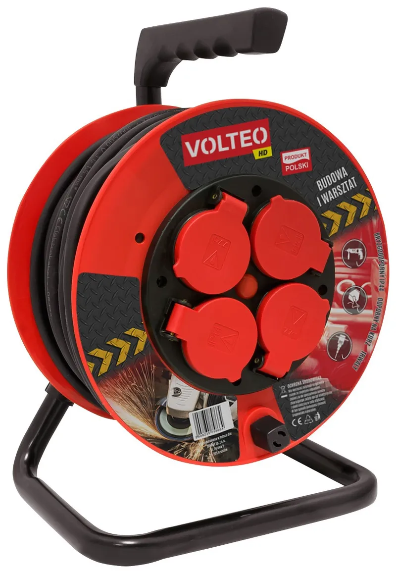 Przedłużacz Heavy Duty Na Bębnie 20m Przewód H05RR-F 3*2,5MM VOLTEO