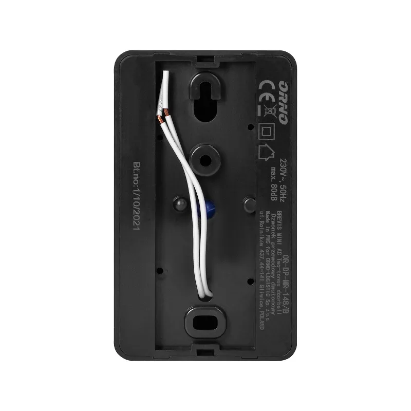 Dzwonek Gong Dwutonowy 230V Brevis Mini ORNO - Czarny