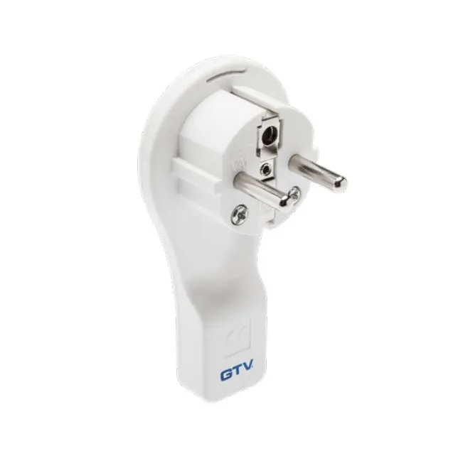 Wtyczka Płaska Kątowa 16A 250V GTV - Biała