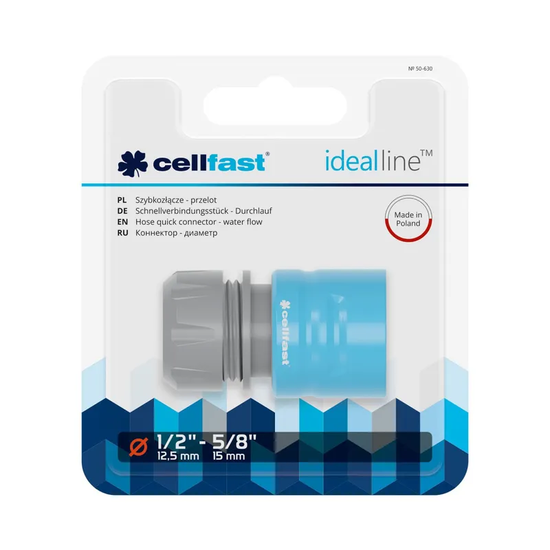Szybkozłącze Przelot 1/2'' ABS/Pc CELL-FAST