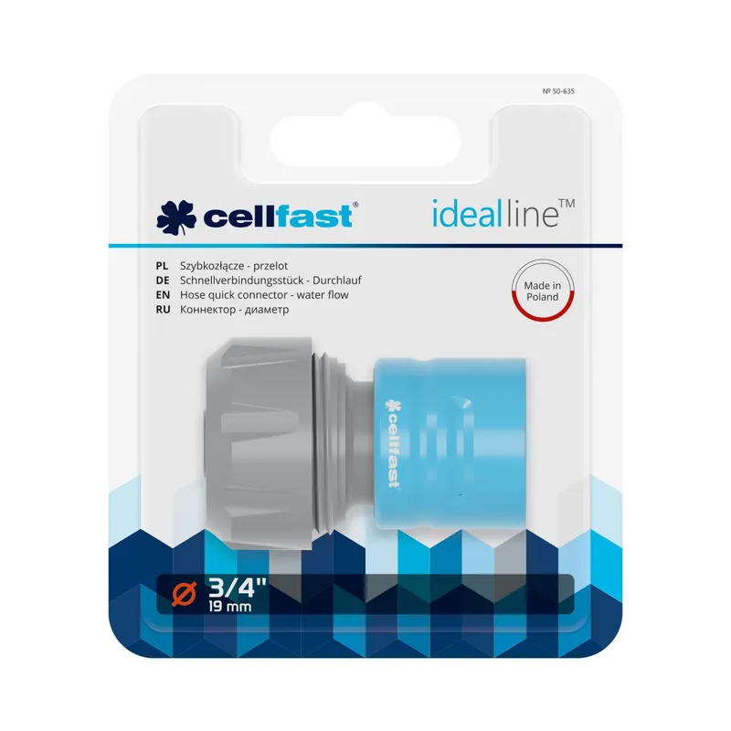 Szybkozłącze Przelot 3/4'' ABS/Pc CELL-FAST