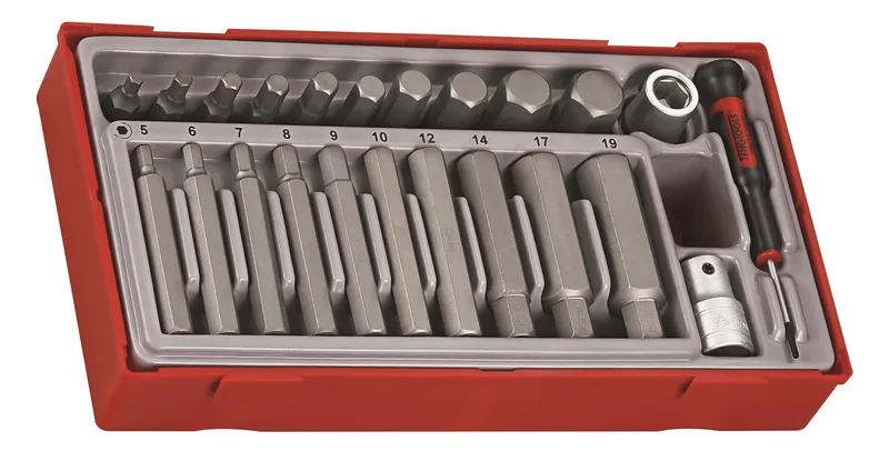 Zestaw Nasadek I Grotów 6-KĄTNYCH 1/2'' Tthex 23el. TENG TOOLS