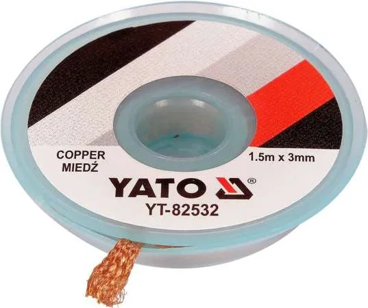 Taśma Rozlutownicza Plecionka 3.0MM*1.5M YATO - Miedziana