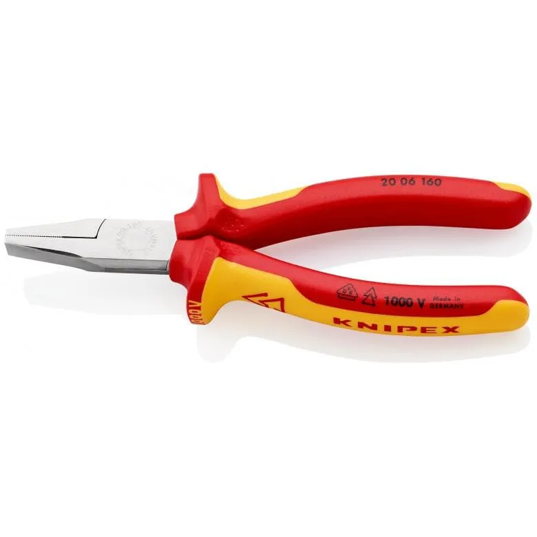 Szczypce Płaskie Izolowane VDE 160mm KNIPEX