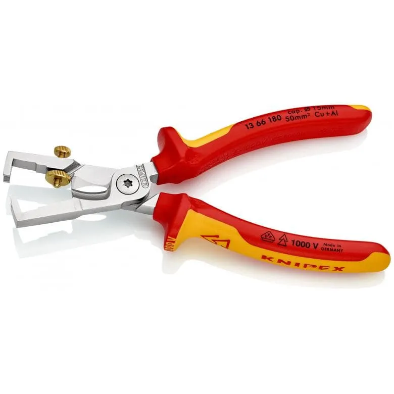 Szczypce Do Zdejmowania Izolacji Z Nożycami Do Kabli 180mm KNIPEX