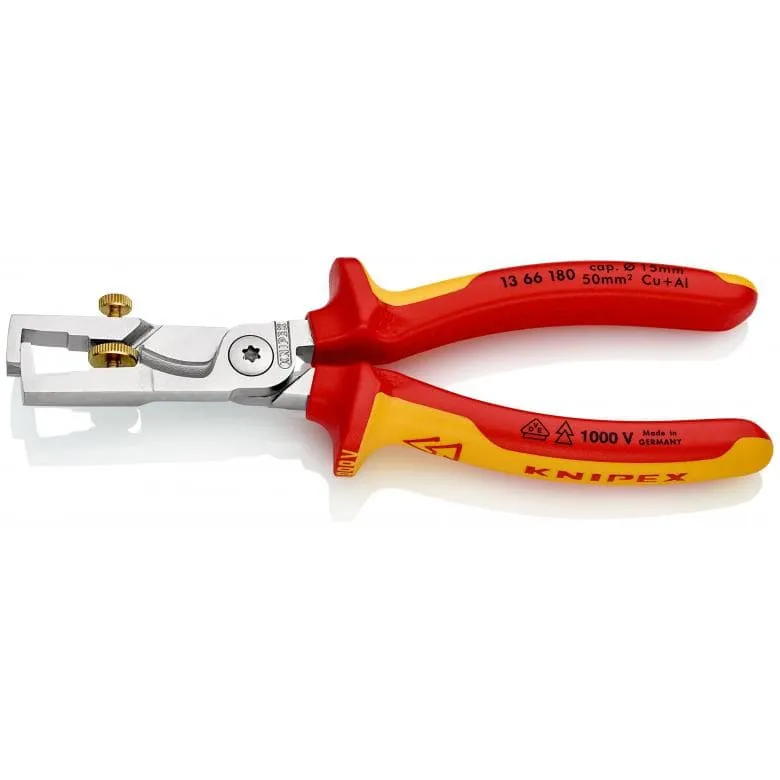Szczypce Do Zdejmowania Izolacji Z Nożycami Do Kabli 180mm KNIPEX