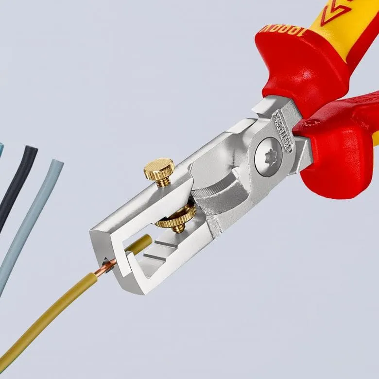 Szczypce Do Zdejmowania Izolacji Z Nożycami Do Kabli 180mm KNIPEX