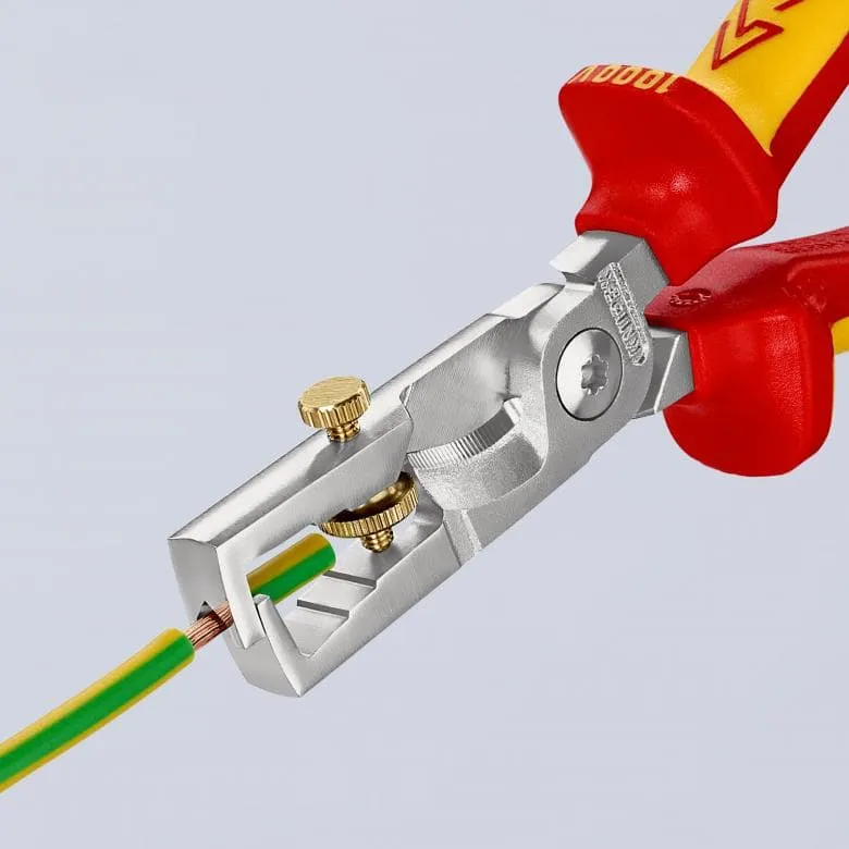 Szczypce Do Zdejmowania Izolacji Z Nożycami Do Kabli 180mm KNIPEX