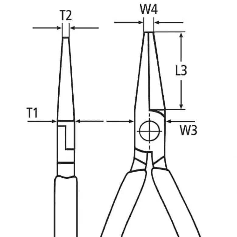 Szczypce Tnące Półokrągłe Proste 140mm KNIPEX