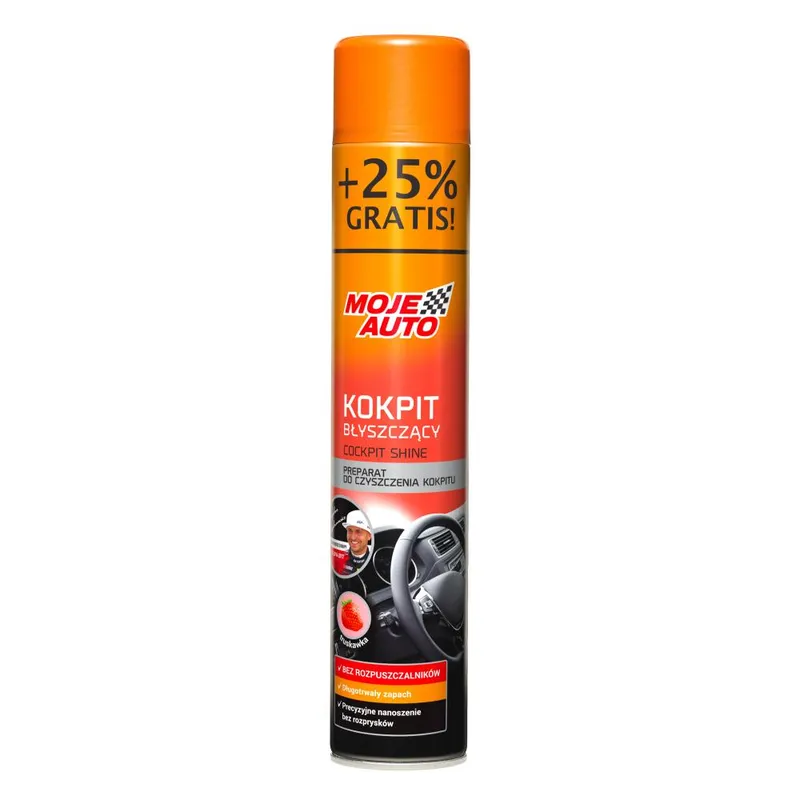 Kokpit Błyszczący Truskawka 600ml MOJE AUTO