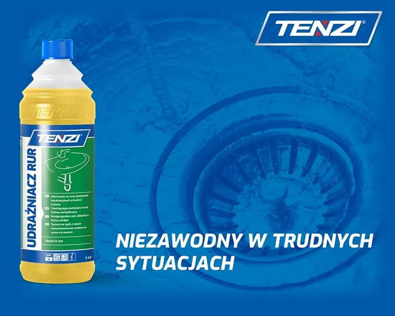 Środek Do Udrażniania Rur 1l TENZI