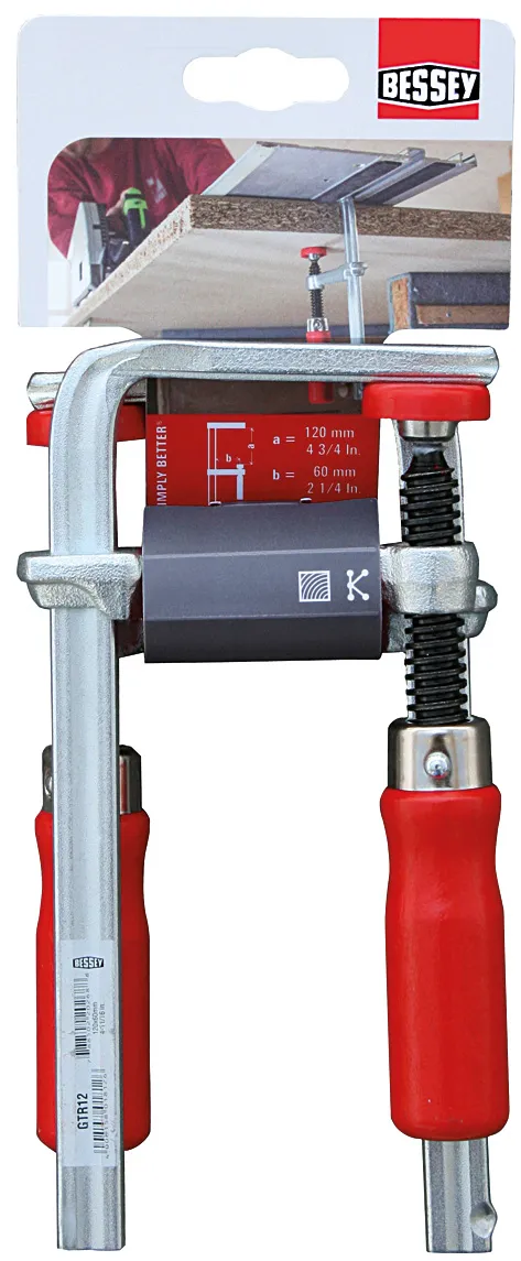 Ścisk Stołowy Stalowy 120/60MM, Zestaw 2 szt. BESSEY