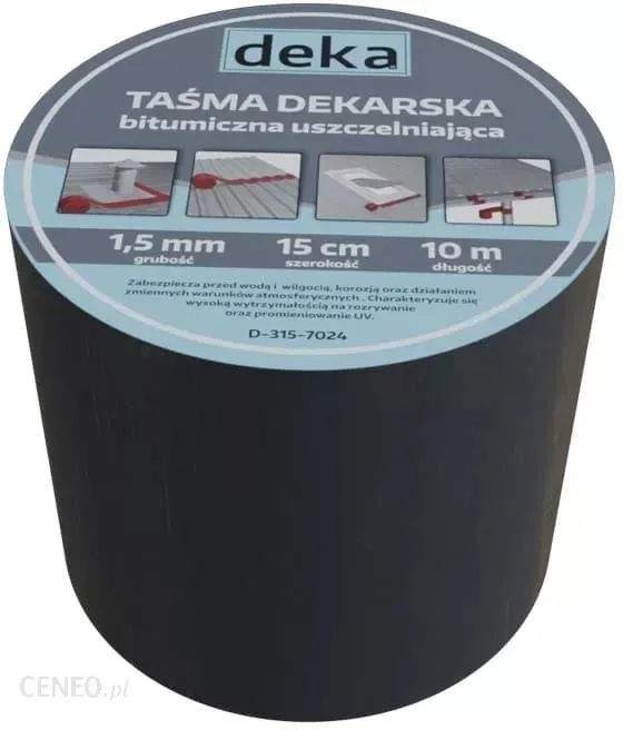 Taśma Uszczelniająca Dekarska Alubutyl 15CM*10MB - Czarny