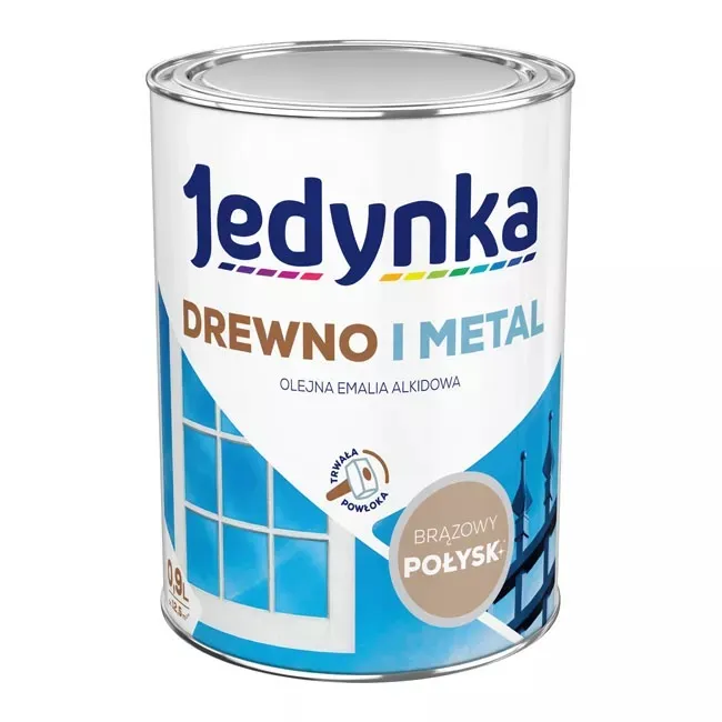 Emalia Alkidowa Do Drewna I Metalu Brąz 0,9l JEDYNKA