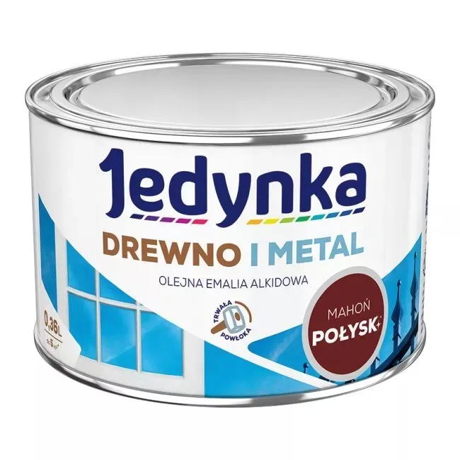 Emalia Alkidowa Do Drewna I Metalu Mahoń 0,36l JEDYNKA