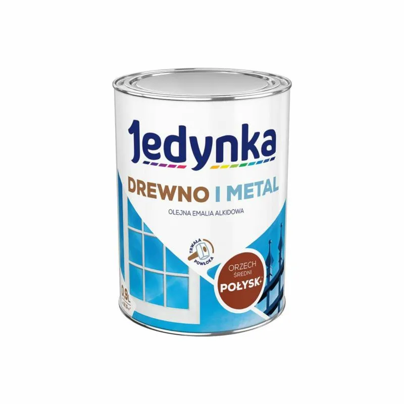 Emalia Alkidowa Do Drewna I Metalu Orzech Średni 0,9l JEDYNKA