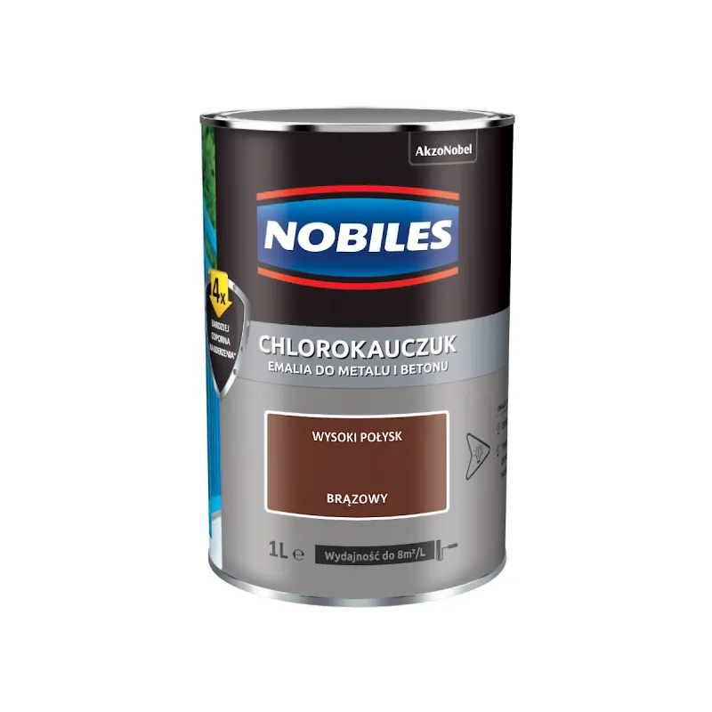 Emalia Chlorokauczukowa 0.9l NOBILES - Brązowa