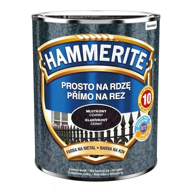 Emalia HAMMERITE Młotkowy 0,7l - Czarny