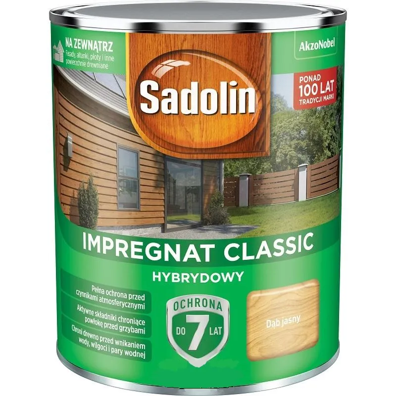 SADOLIN Impregnat Classic Hybrydow 7 Lat Dąb Jasny 0.75l