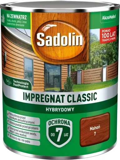 SADOLIN Impregnat Classic Hybrydowy 7 Lat Mahoń 0.75
