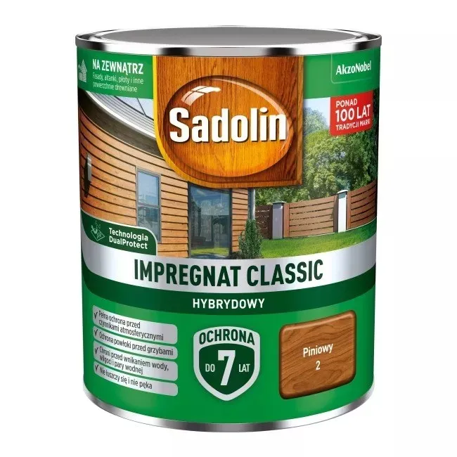 SADOLIN Impregnat Classic Hybrydowy 7 Lat Piniowy 0.75l