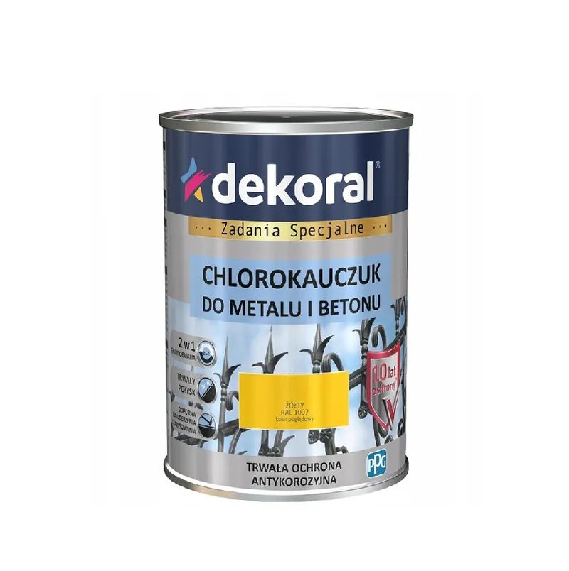 Emalia Chlorokauczukowa Strong 0.9l Ral 1007 - Żółta