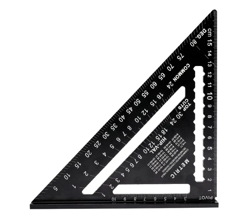 Kątownik Stolarski Aluminiowy Z Podstawą 175 mm PRO