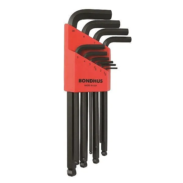 Zestaw Imbusów Długich Z Kulką 1.5-10MM, 10 szt. BONDHUS