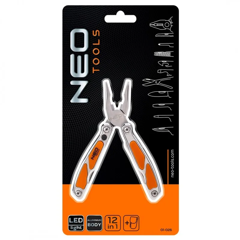 Narzędzie Wielofunkcyjne Z LED, Zestaw 12 szt. NEO