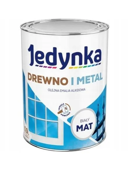 Emalia Alkidowa Do Drewna I Metalu Biały Mat 0,9l JEDYNKA