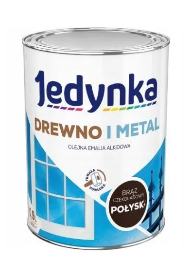 Emalia Alkidowa Do Drewna I Metalu Brąz Czekoladowy 0,9l JEDYNKA
