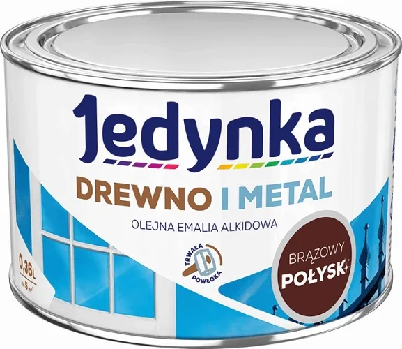 Emalia Alkidowa Do Drewna I Metalu 0,36l JEDYNKA - Brązowa