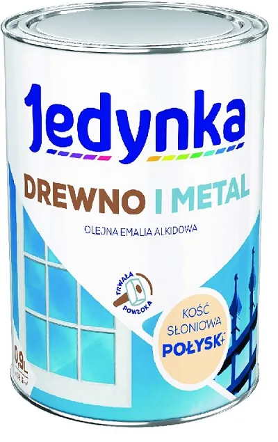 Emalia Alkidowa Do Drewna I Metalu Kość Słoniowa 0,9l JEDYNKA