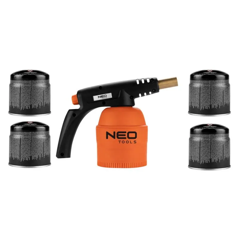 Lampa Lutownicza Gazowa Na Naboje 190g + 4 Naboje NEO
