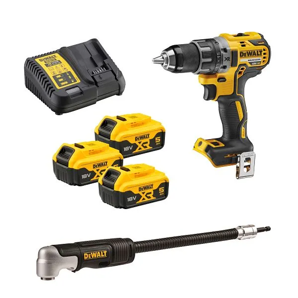 Wiertarko-Wkrętarka Akumulatorowa Bl 18V 3*5.0AH + Acc DEWALT