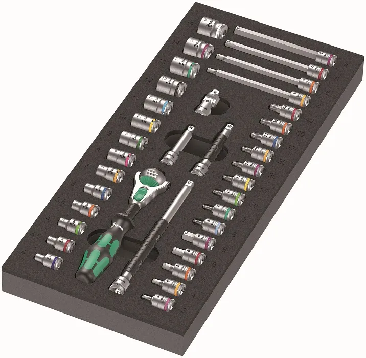 Wkładka Piankowa Zyklop 1/4'' 8000 A, Set 1, 37 Cz. WERA